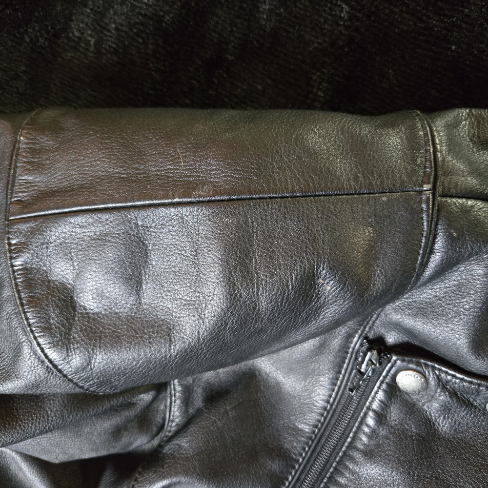 Men's Black Leather Jacket - Picture 12 of 15
